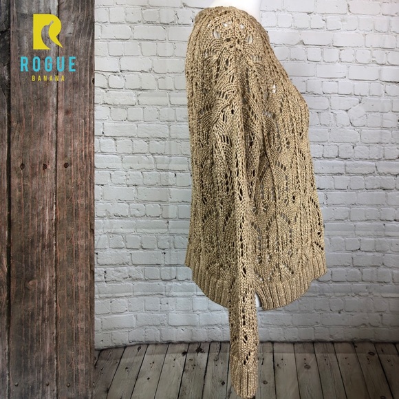 HP!👑Jones New York Gold Metallic Sweater👑 - Picture 4 of 8